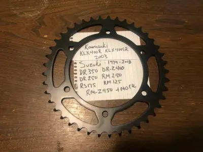 JT Sprockets steel rear sprocket. JTR808 520 chain size, 41 teeth. Fits a couple 2003 Kawasaki KLX40...