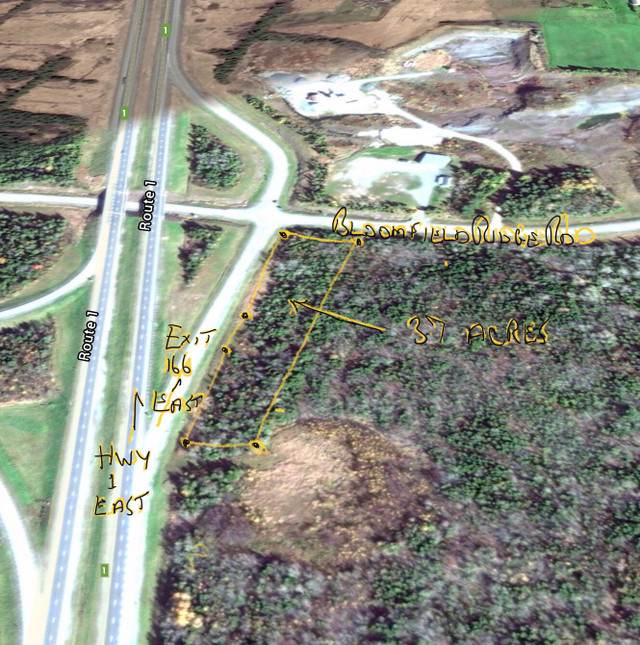 COMMERCIAL LAND IS located BLOOMFIELD RIDGE RD at EXIT 166 EAST in Land for Sale in Saint John - Image 4