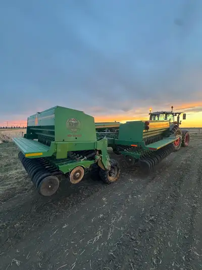 Custom seeding Disc drill 6in spacing 95 bushel capacity Seed can be provided Custom fertilizer spre...