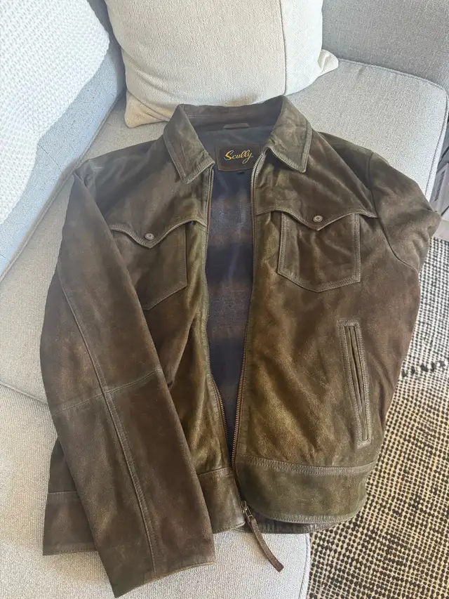 100% Authentic Suede Leather Jacket Size M