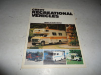 1977 CHEVROLET RECREATIONAL VEHICLES SALES BROCHURE. CAN MAIL