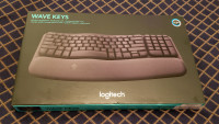 Logitech Wave Keys Wireless Ergonomic Keyboard - New
