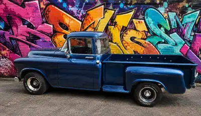 This stunning 1955 Chevrolet pickup truck features the iconic big back window design . This classic...