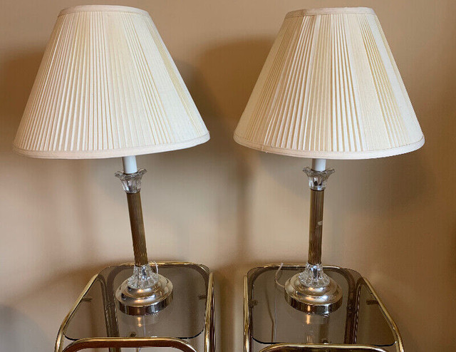 Table lamp (glass/gold combo) in Indoor Lighting & Fans in City of Halifax
