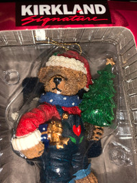 Bear Christmas decoration, Kirkland new in box/Ours Noel ornamen