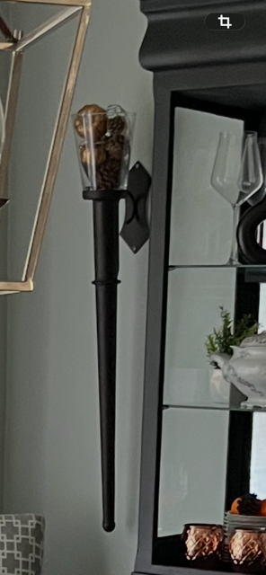 2 Dark Brown Metal Wall Sconces$75, View more