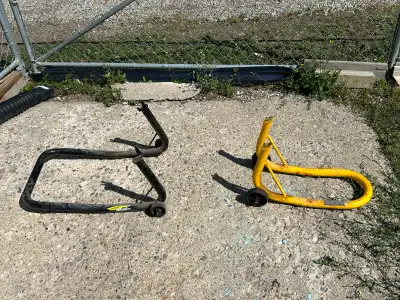 Used universal motorcycle stands / lifts. Sold motorcycle, so no longer using. $30 obo for the pair....