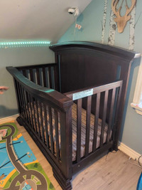 Crib that converts to day bed, then a double bed. 