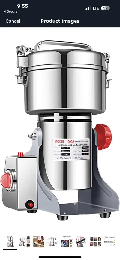 Electric Grain Mill 1000g High Speed Grinder for Spices, View more