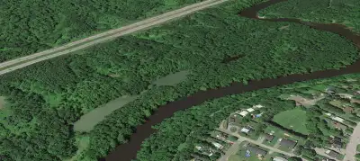 Chalet bois rond, rivière, sentiers, piscine