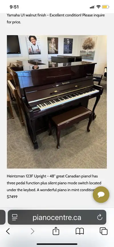 Heintzman Piano, View more