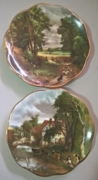 Vintage Miniature Fine Bone China Decorative Plates