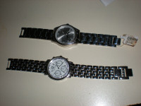 Two Ladies Womens Silver Tone Watches by Claire's Vernier - NEW