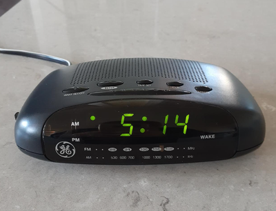 GE Black Digital Clock AM/FM Radio 7-4823A Corded/Battery Backup, View more