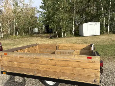 Can deliver… Professionally built utility trailer. Pressure-treated wood, wired, single axle. Lumber...