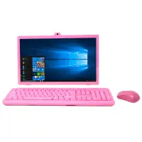 EVOO 18.5" All-in-1 Desktop, Win 10 , KB, Mouse - All PINK - NEW