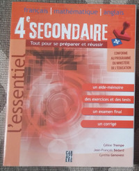 L'Essentiel 4e Secondaire Français Mathematique Anglais
