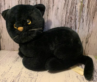 Rare Plush Black Cat from Gund Toys Vintage 1982