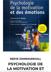 Manuel Psychologie de la motivation et des émotions