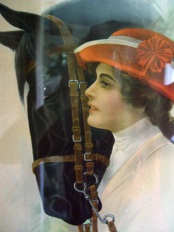 1910 Original Lichtman Print, Lady w. Horse. Fort Erie in Arts & Collectibles in St. Catharines