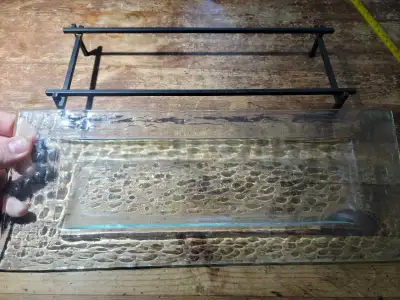 Glass with metal stand decoration $10, View more