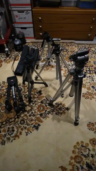 I have a few tripods for use with cameras or camcorders in excellent and perfect condition for sale....