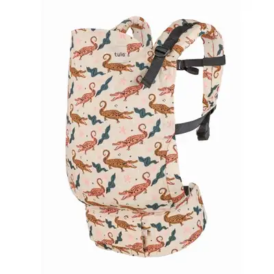 This TULA Classic Explore Baby Carrier in the Alligator Smile pattern is a comfortable and adjustabl...