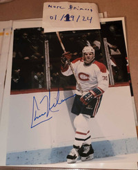 Chris Nilan signed 8x10 photos Canadiens Bruins Hockey