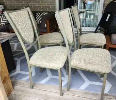 4 METAL DINING CHAIRS $75 for the set, View more