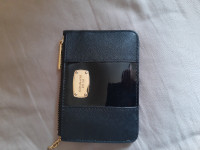 Michael Kors Cardcase - Wallet - Keychain.  Black Leather  New