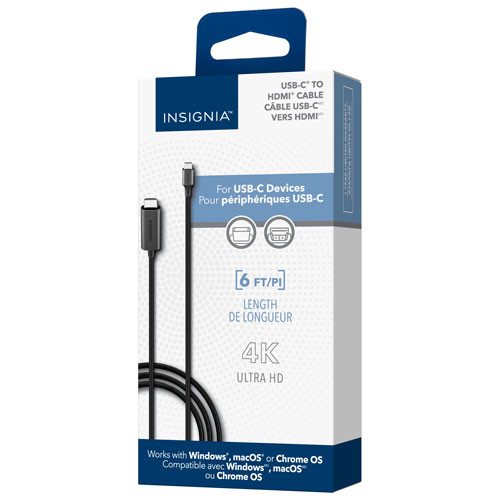 Insignia 1.8m (6 ft.) USB-C to HDMI Cable in Cables & Connectors in Burnaby/New Westminster - Image 4