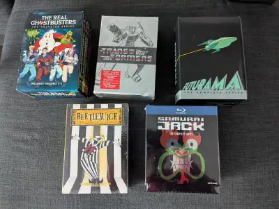 Selling the following box sets: the real ghostbusters - $20 transformers the complete original serie...