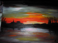 Original Painting "Sunset Over Heckman's Island"
