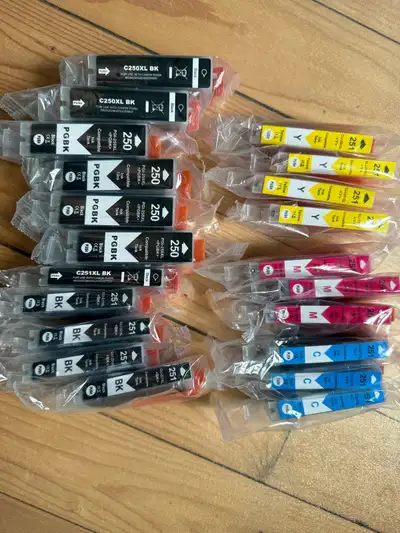 New Price! Canon PGI250xl and PGI251xl compatible ink Cartridges, View more