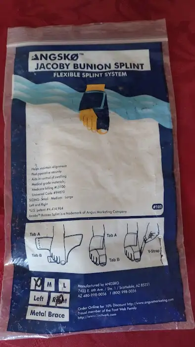 ANGSKO Quality Medical Products Another Step Forward in Post-Surgical Splinting. This is a metal bra...