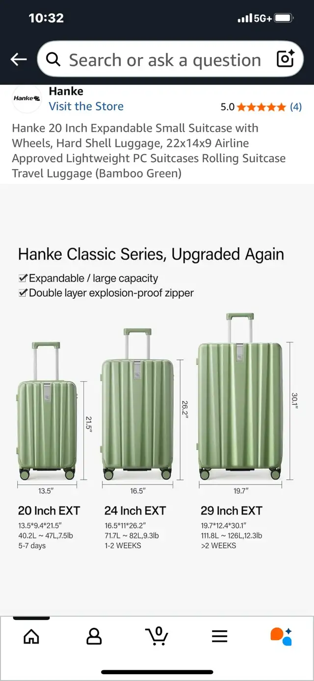 20 inch luggage carry on hard case Brand NEW Never Used in Other in Calgary - Image 6