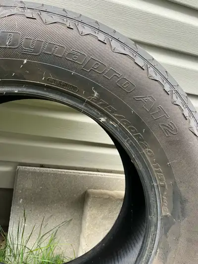 3 part used tires. One with a few seasons tread left and two with a couple seasons. Fits f150.
