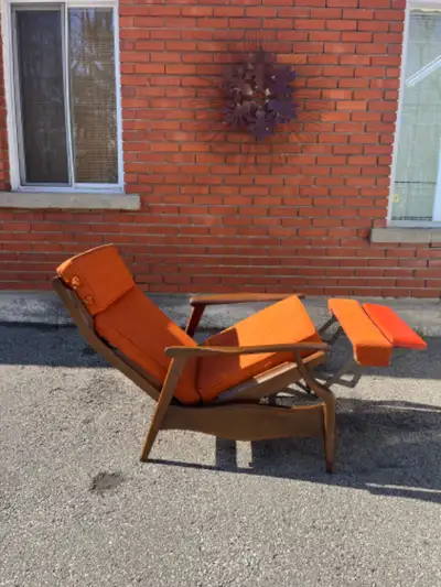 Mid century modern arm chair and recliner, View more