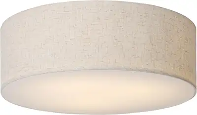 CALOKES 18-Inch Flush Mount Ceiling Light with Fabric Shade – Mo, View more