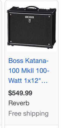 BOSS KATANA MK2 100 watt amp for sale!