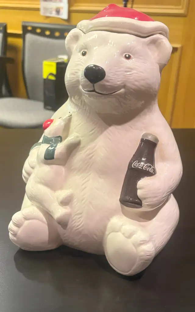 Cookie Jar- Coca Cola Bear with Cub
