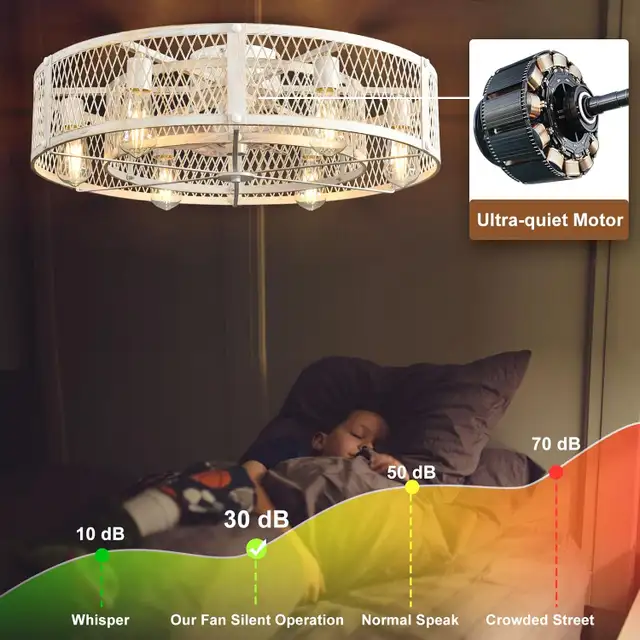 Depuley Flush Mount Ceiling Fan - 26" Low Profile Fan with Light in Indoor Lighting & Fans in Mississauga / Peel Region - Image 5