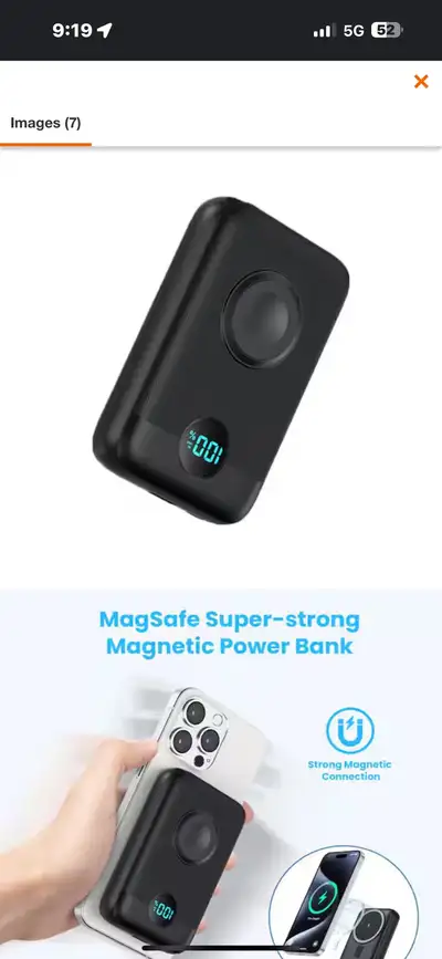 Powerbank  10800 mAh Magnetic Wireless Portable Charger, View more