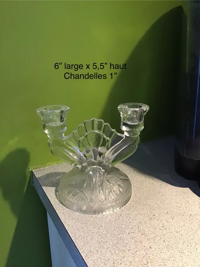 Chandelier double antique en verre in Kitchen & Dining Wares in Laval / North Shore - Image 2