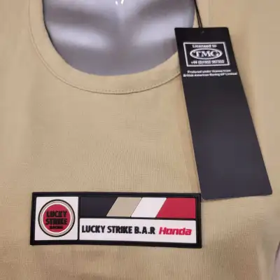 Vintage NOS Lucky Strike BAR Honda bellybutton shirt., View more