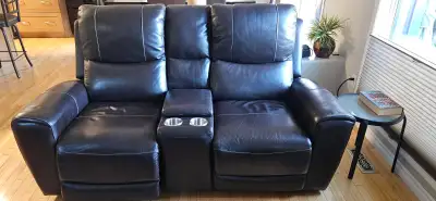 Gavina Brown Traditional Top Grain Leather Dual Power Motion Lov, View more