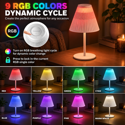 Honeywell HWT-M1 Cordless RGB Table Lamp – Touch Control – NEW, View more