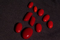 Mediterranean Ox-Blood Coral Cabochons