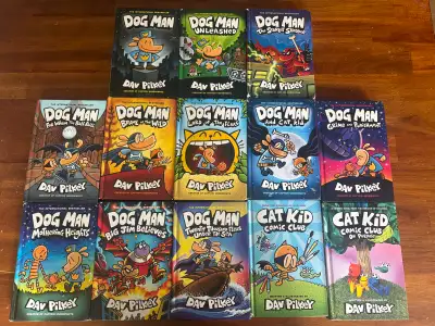 Collection de livres DOG MAN + CAT KID Book Lot (14 Total), View more