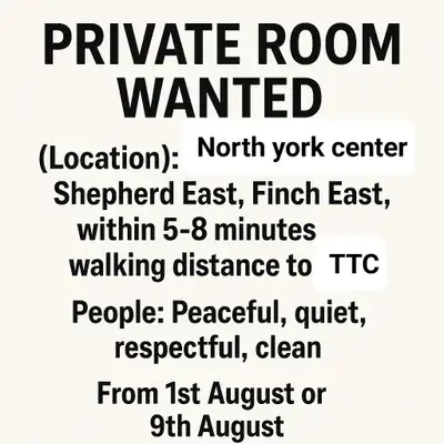 private room wanted